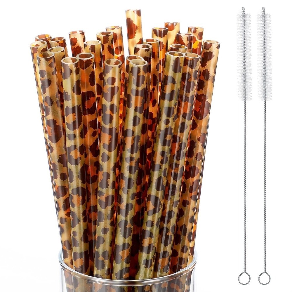 Reusable Straw - Pajitas de Plástico Reutilizables con Estampado