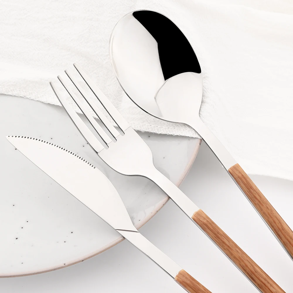 Juego de cubiertos con mango d - Bamboo Cutlery reseña y precio