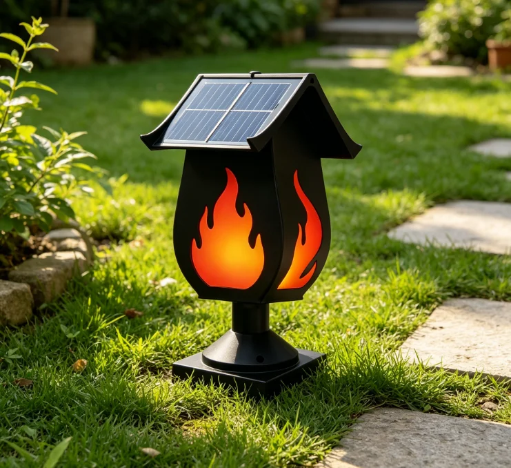 Faros solares para columnas co - Solar Garden Light reseña y precio