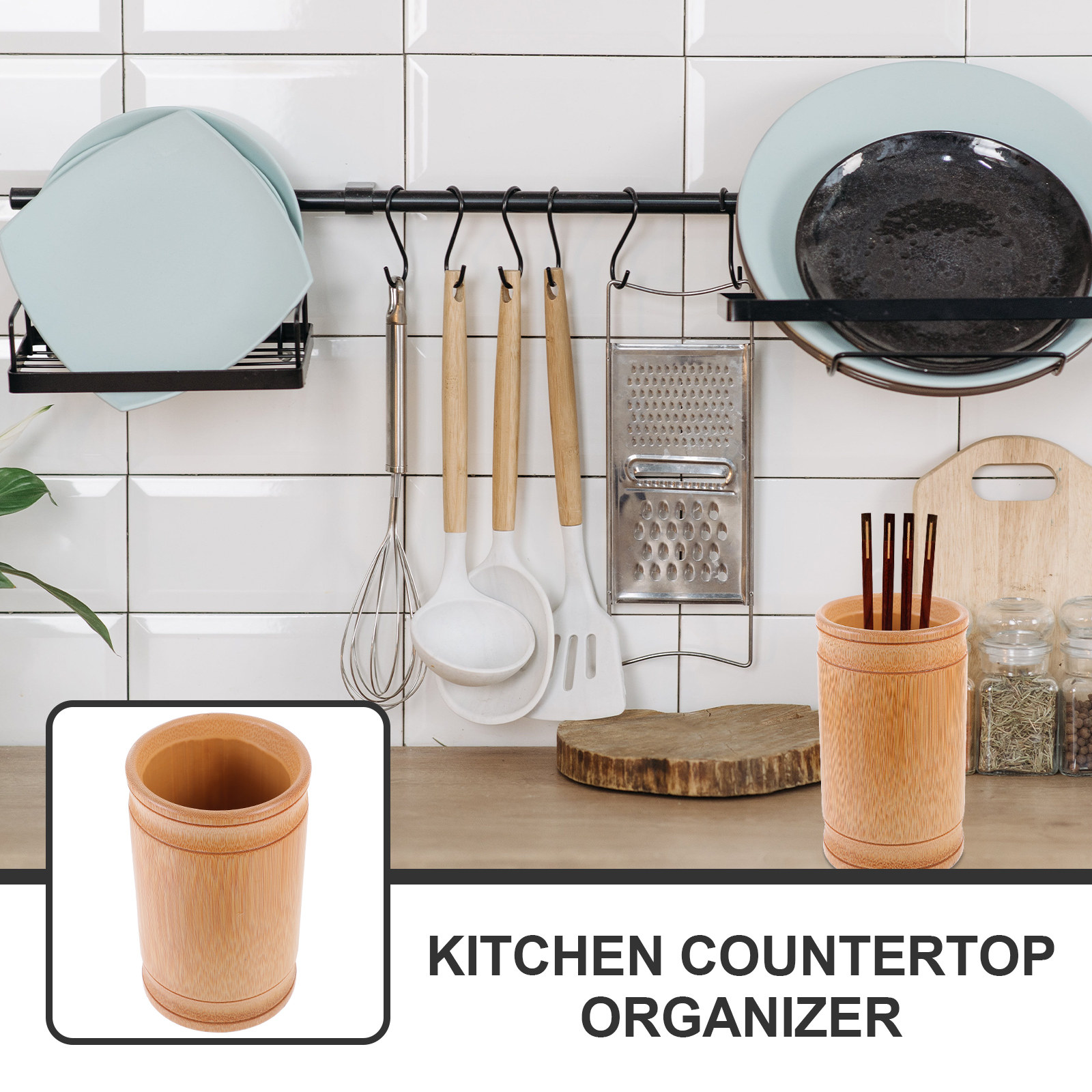 Organizador de bambú para enci - Bamboo Cutlery reseña y precio