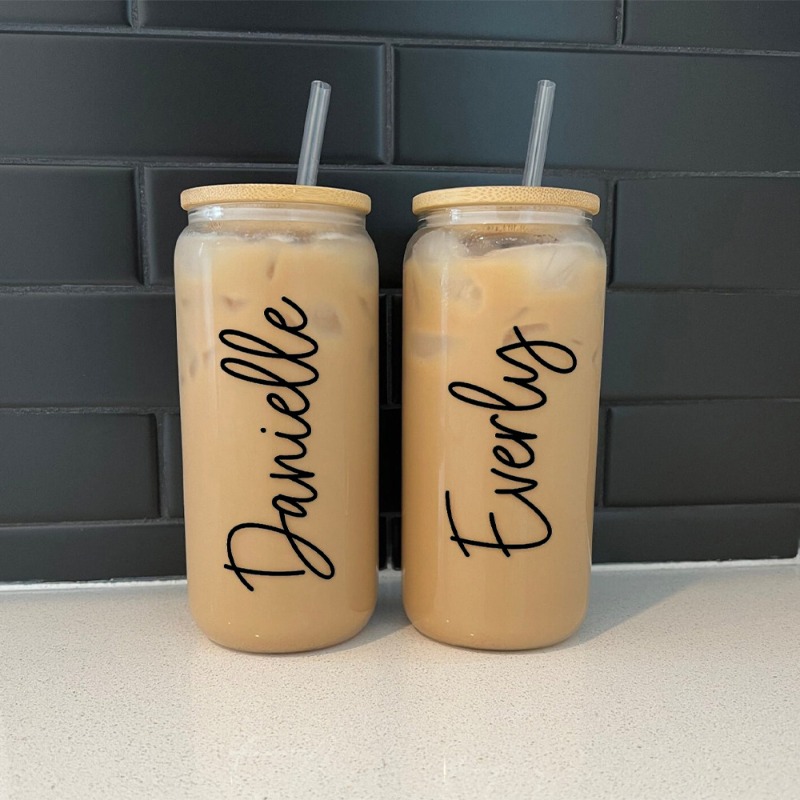 Taza de cristal personalizada  - Reusable Straw reseña y precio